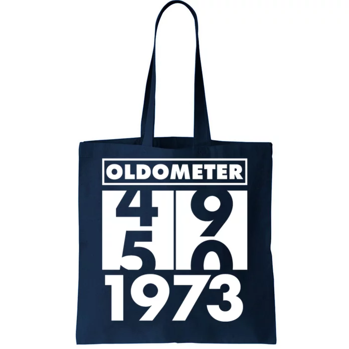 Funny Oldometer Made In 1973 50th Birthday Tote Bag