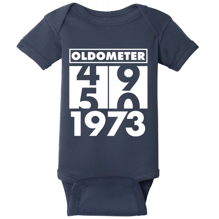 Funny Oldometer Made In 1973 50th Birthday Baby Bodysuit