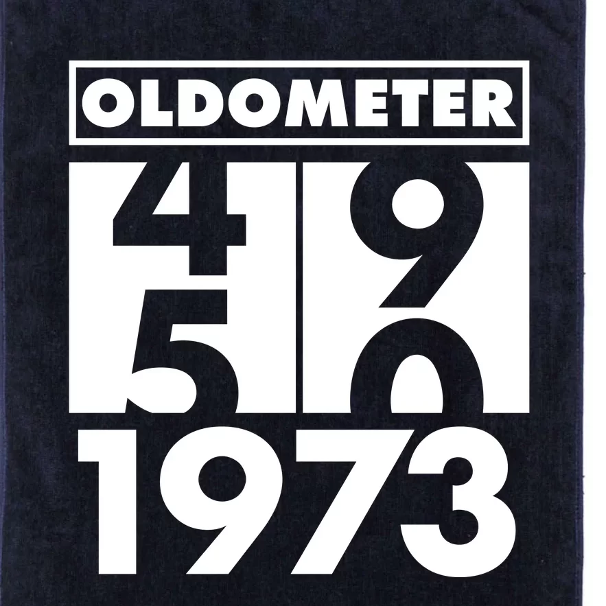 Funny Oldometer Made In 1973 50th Birthday Platinum Collection Golf Towel