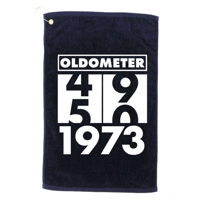 Funny Oldometer Made In 1973 50th Birthday Platinum Collection Golf Towel