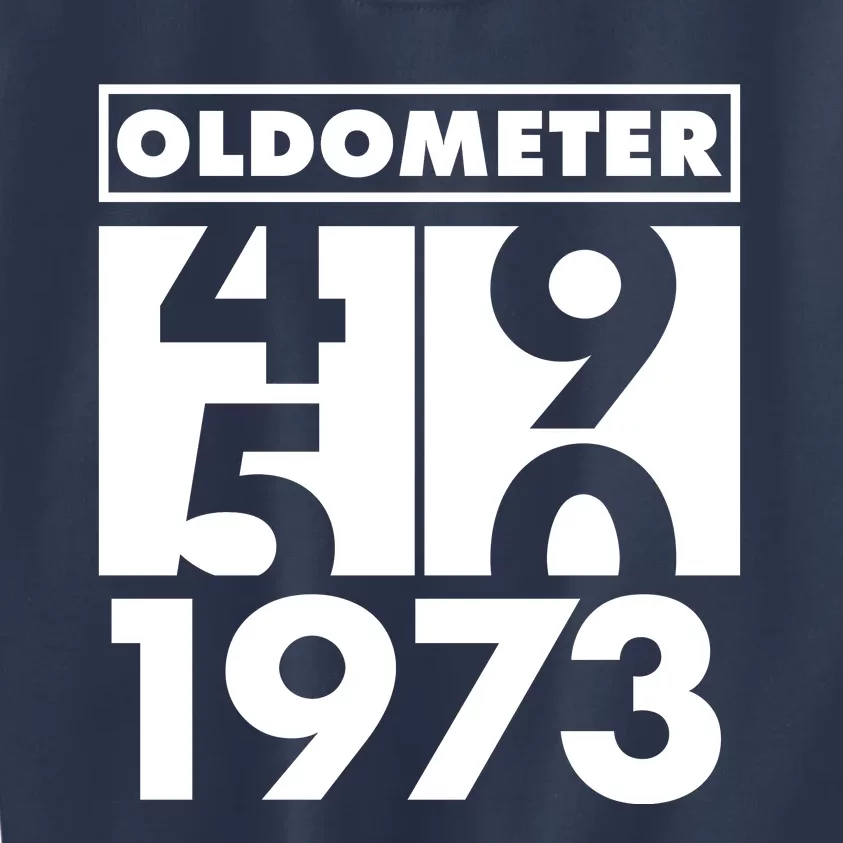 Funny Oldometer Made In 1973 50th Birthday Kids Sweatshirt