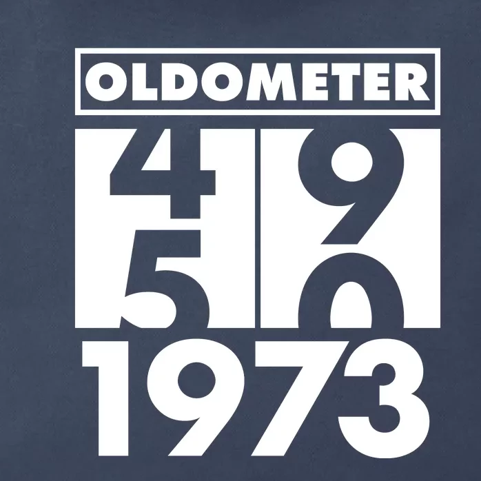 Funny Oldometer Made In 1973 50th Birthday Zip Tote Bag