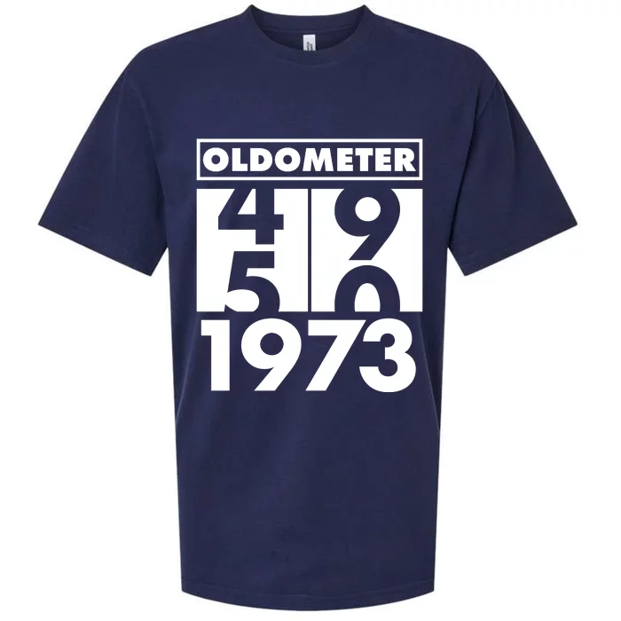 Funny Oldometer Made In 1973 50th Birthday Sueded Cloud Jersey T-Shirt