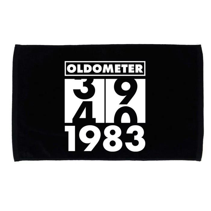 Funny Oldometer Made In 1983 40th Birthday Microfiber Hand Towel