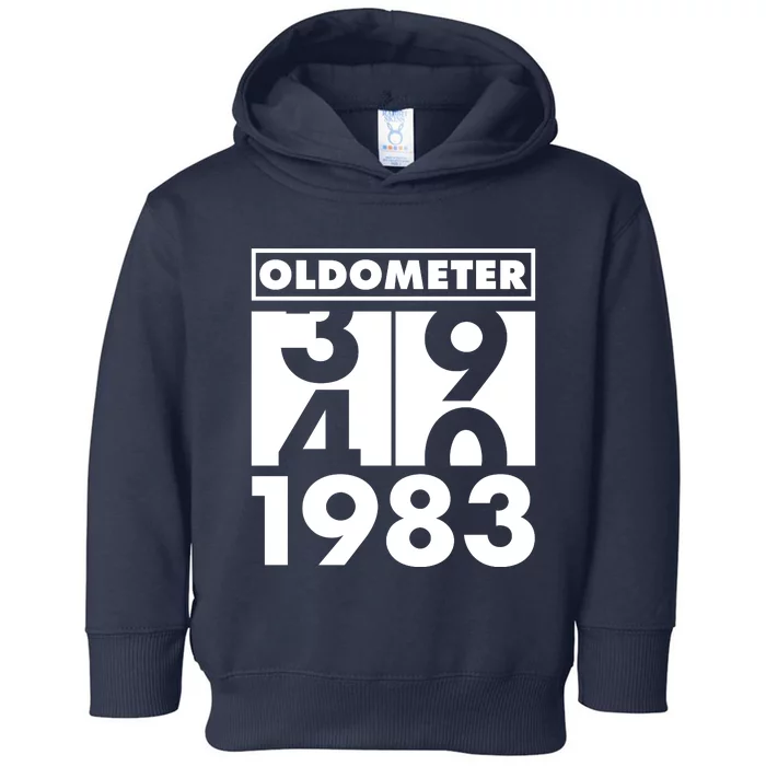 Funny Oldometer Made In 1983 40th Birthday Toddler Hoodie