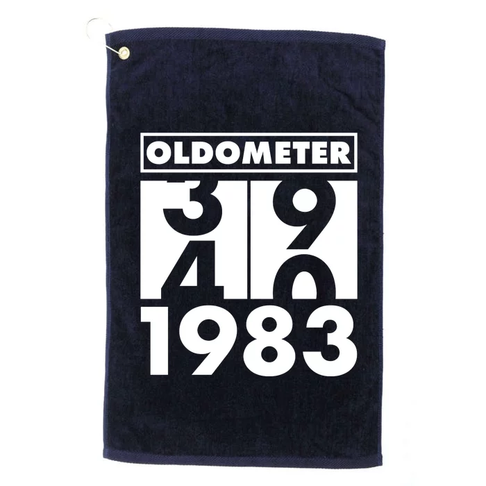 Funny Oldometer Made In 1983 40th Birthday Platinum Collection Golf Towel