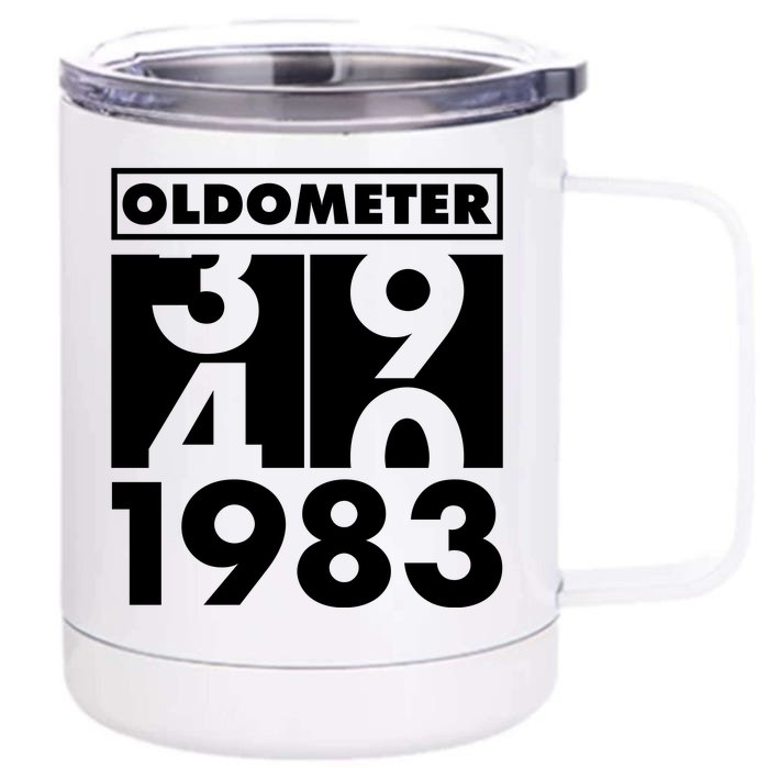 Funny Oldometer Made In 1983 40th Birthday Front & Back 12oz Stainless Steel Tumbler Cup