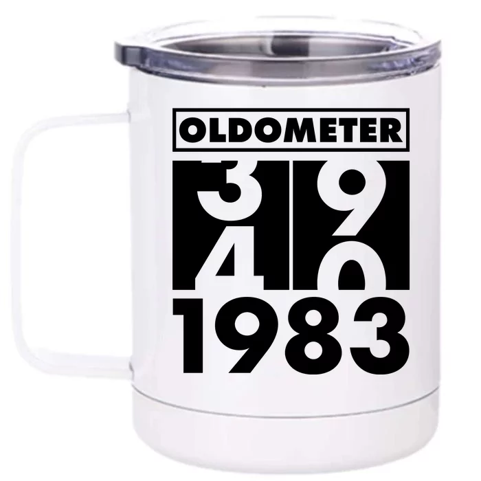 Funny Oldometer Made In 1983 40th Birthday Front & Back 12oz Stainless Steel Tumbler Cup