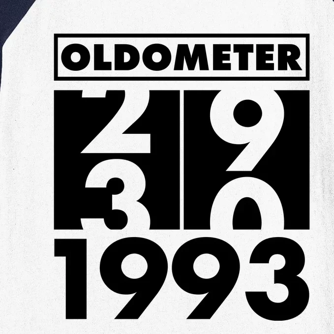 Funny Oldometer Made In 1993 30th Birthday Baseball Sleeve Shirt