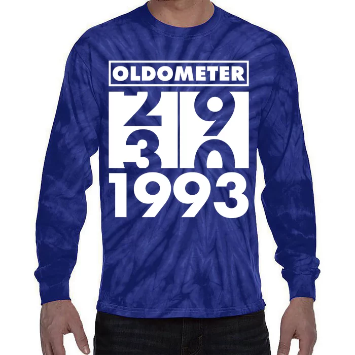 Funny Oldometer Made In 1993 30th Birthday Tie-Dye Long Sleeve Shirt