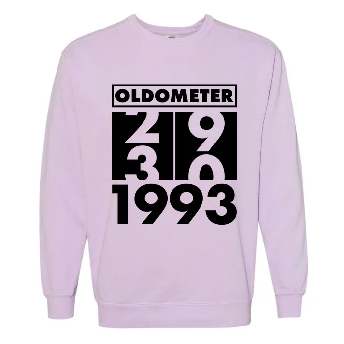 Funny Oldometer Made In 1993 30th Birthday Garment-Dyed Sweatshirt