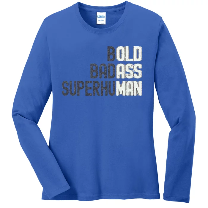 Funny Old Man Saying Gag Gift Birthday Ladies Long Sleeve Shirt