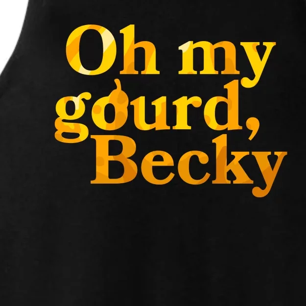 Funny Oh My Gourd Becky Ladies Tri-Blend Wicking Tank