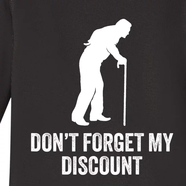 Funny Old Man Gag Old Person Older People Dad Birthday Baby Long Sleeve Bodysuit