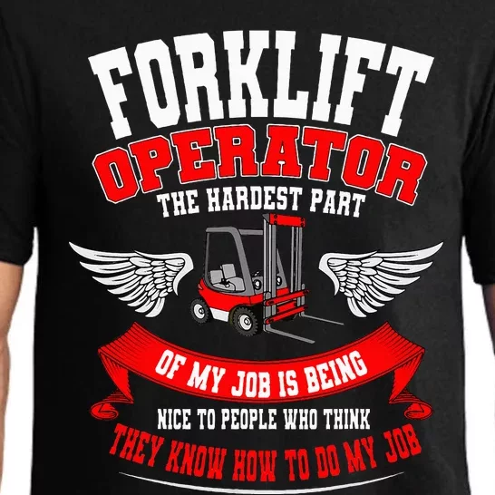 Forklift Operator Material Handler Lift Truck Hardest Job Pajama Set