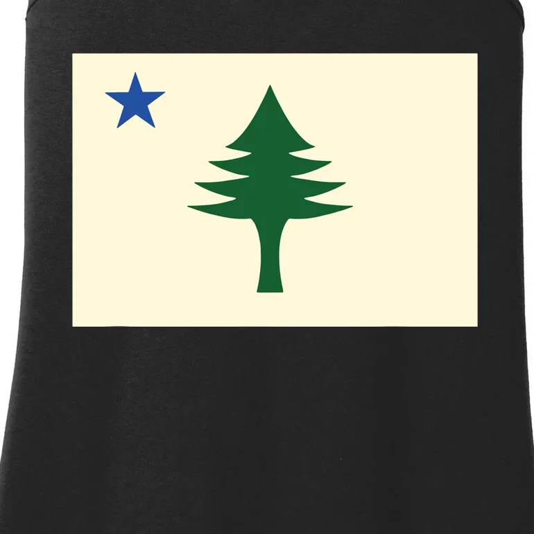 Flag Of Maine 1901 Maine State Flag Pine Tree State Ladies Essential Tank