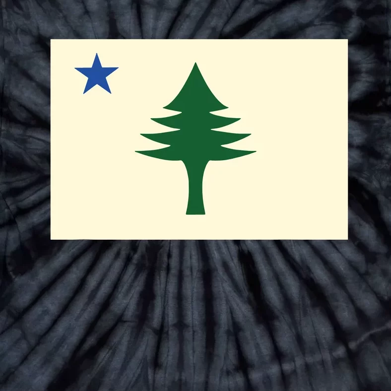 Flag Of Maine 1901 Maine State Flag Pine Tree State Tie-Dye T-Shirt