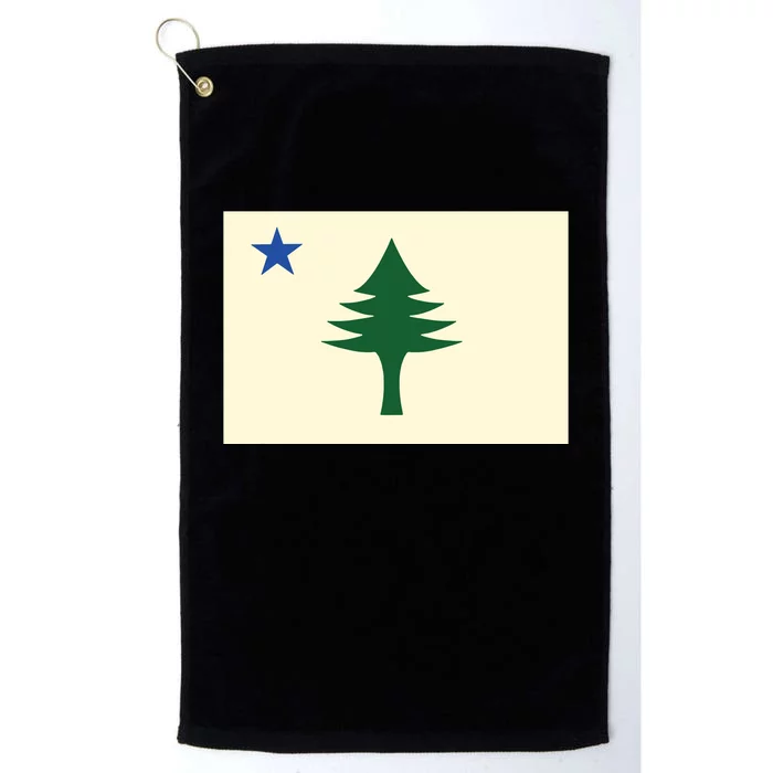 Flag Of Maine 1901 Maine State Flag Pine Tree State Platinum Collection Golf Towel