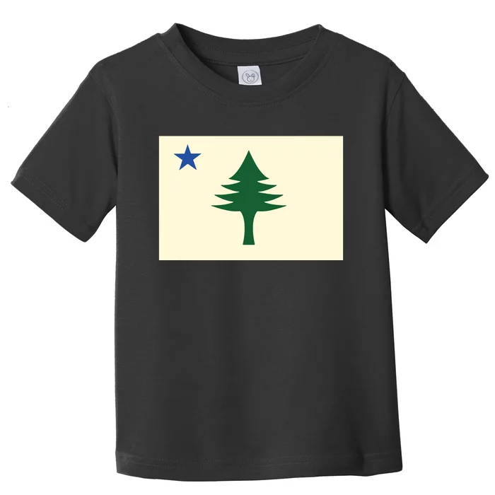 Flag Of Maine 1901 Maine State Flag Pine Tree State Toddler T-Shirt