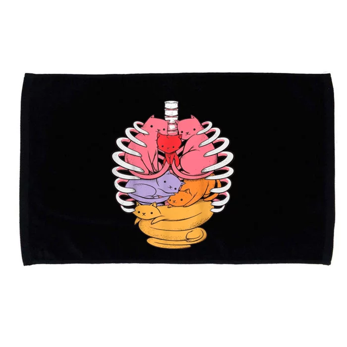 Funny Organs Made Out Of Cats Microfiber Hand Towel