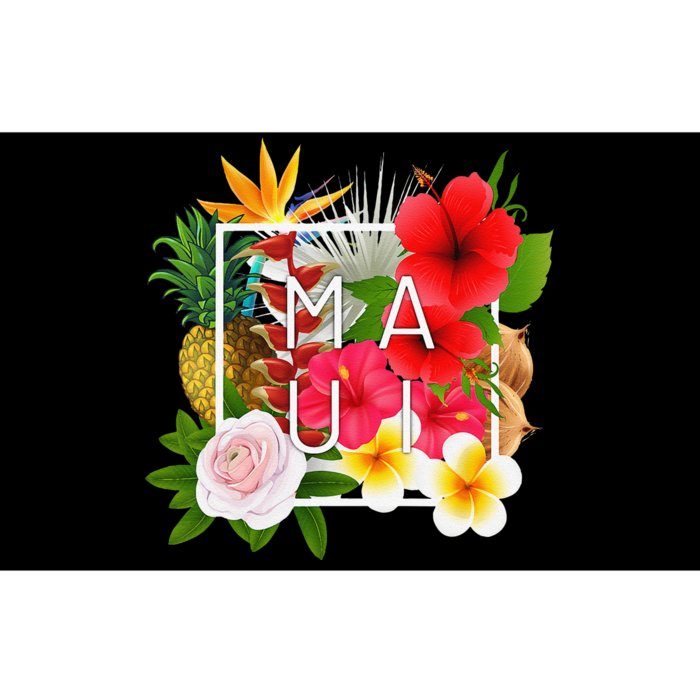 Flowers Of Maui Word Art Hawaiian Island Souvenir Bumper Sticker