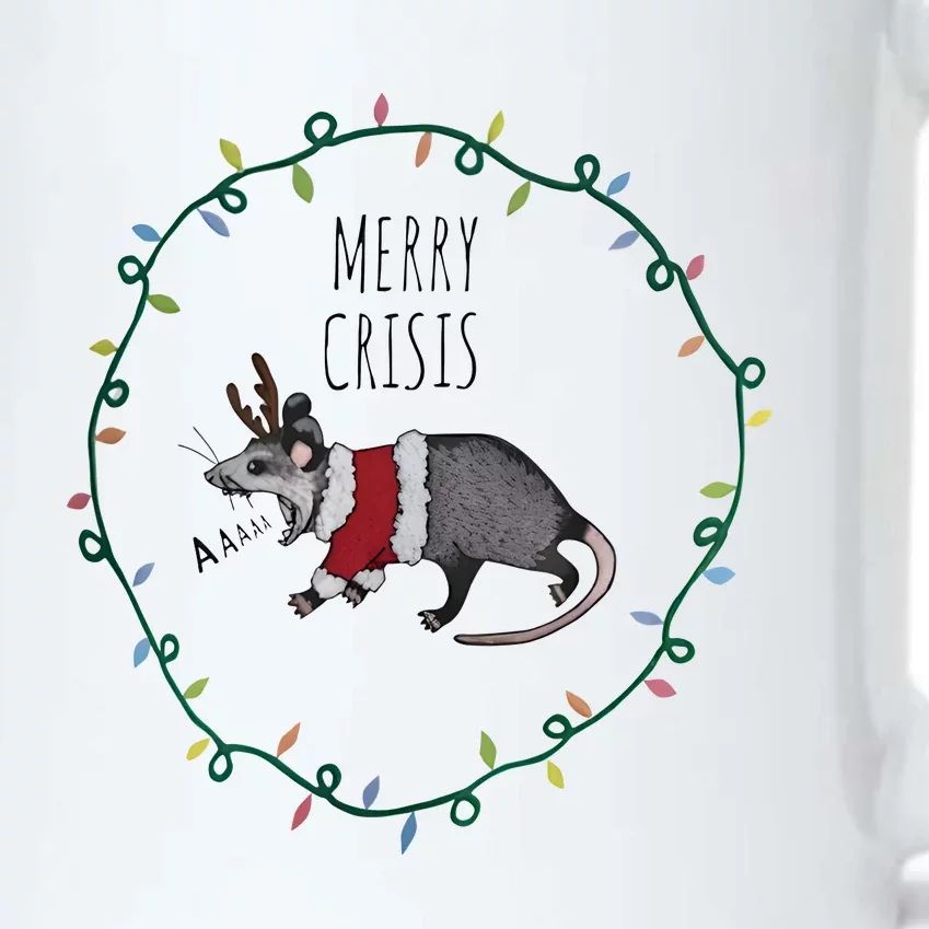 Festive Opossum Merry Crisis Merry Christmas Black Color Changing Mug