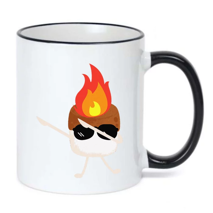 Flame On Marshmallow Black Color Changing Mug