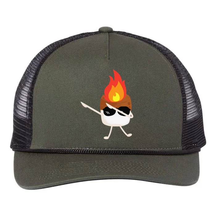 Flame On Marshmallow Retro Rope Trucker Hat Cap