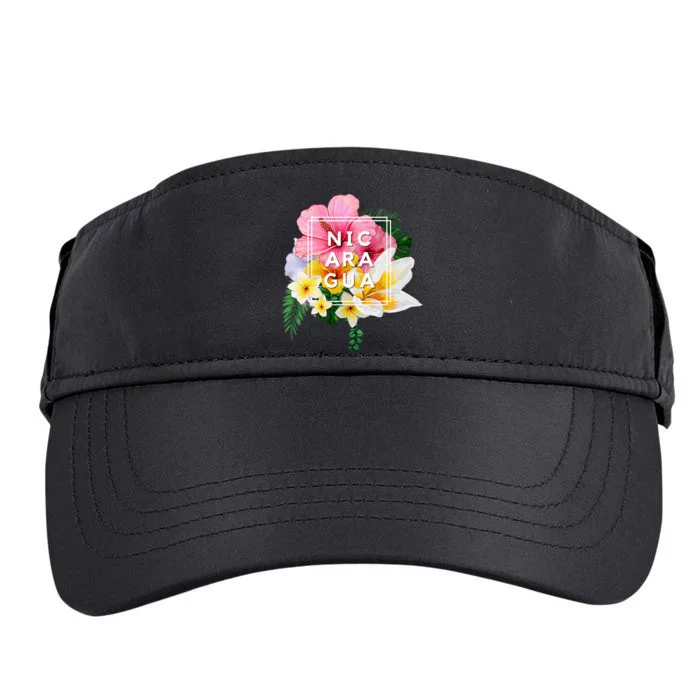 Flowers Of Nicaragua Floral Nicaragua Adult Drive Performance Visor