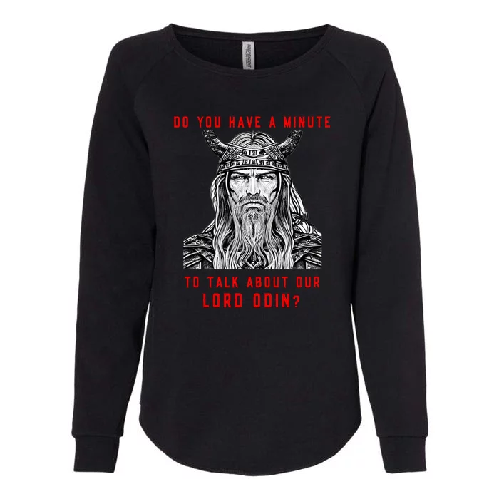 Funny Odin Norse God Viking Gift Womens California Wash Sweatshirt