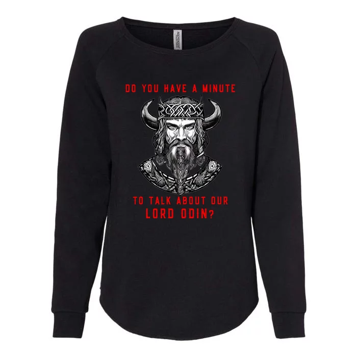 Funny Odin Norse God Viking Gift Womens California Wash Sweatshirt