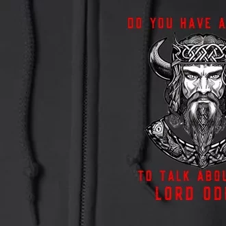 Funny Odin Norse God Viking Gift Full Zip Hoodie