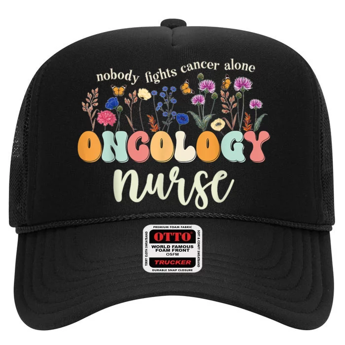 Funny Oncology Nurse Squad Oncology Medical Assistant High Crown Mesh Trucker Hat