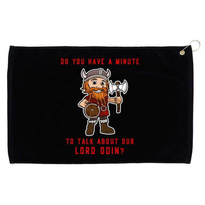 Funny Odin Norse God Viking Gift Grommeted Golf Towel