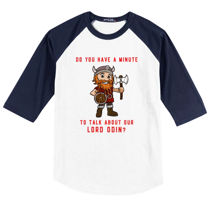 Funny Odin Norse God Viking Gift Baseball Sleeve Shirt