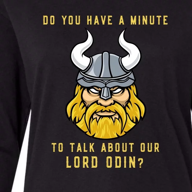 Funny Odin Norse God Viking Gift Womens Cotton Relaxed Long Sleeve T-Shirt