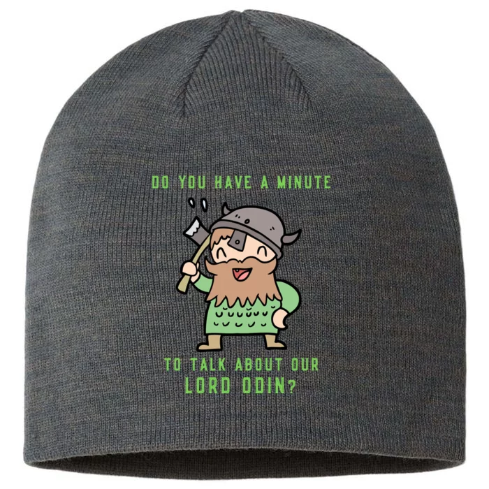 Funny Odin Norse God Viking Gift 8 1/2in Sustainable Knit Beanie