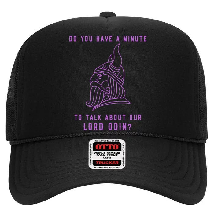 Funny Odin Norse God Viking Gift High Crown Mesh Trucker Hat