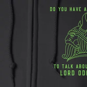 Funny Odin Norse God Viking Gift Full Zip Hoodie