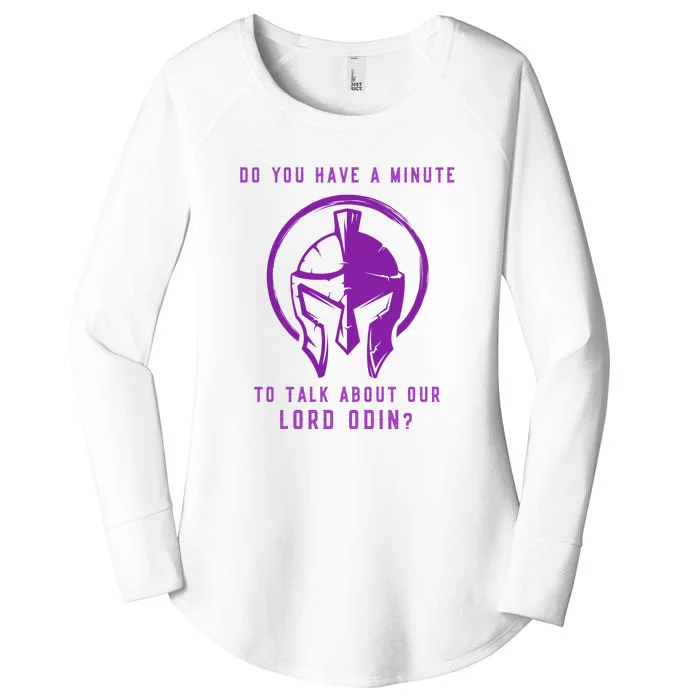 Funny Odin Norse God Viking Gift Women's Perfect Tri Tunic Long Sleeve Shirt