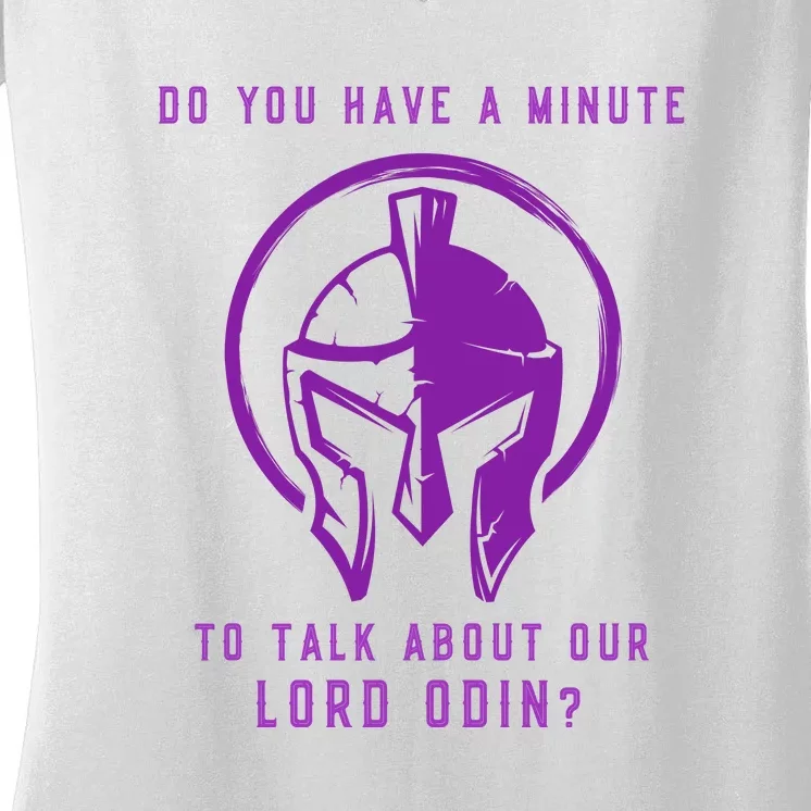 Funny Odin Norse God Viking Gift Women's V-Neck T-Shirt