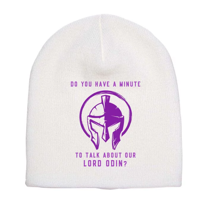 Funny Odin Norse God Viking Gift Short Acrylic Beanie