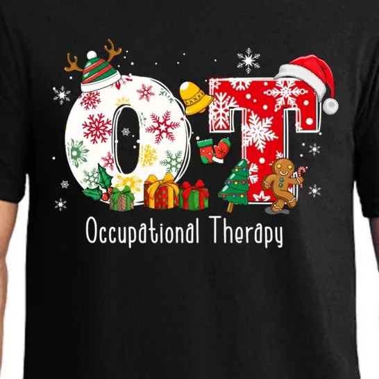 Funny Ot Nurse Occupational Therapy Santa Christmas Pajama Meaningful Gift Pajama Set