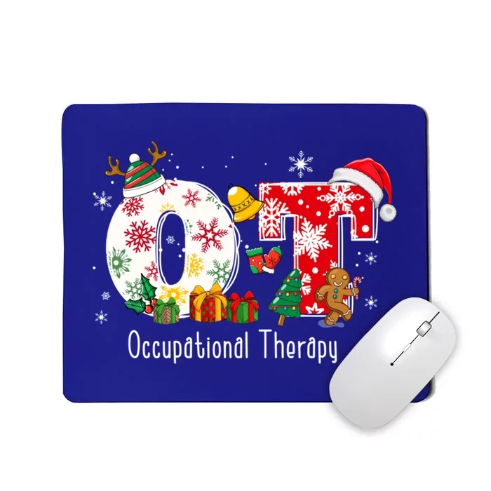 Funny Ot Nurse Occupational Therapy Santa Christmas Pajama Meaningful Gift Mousepad