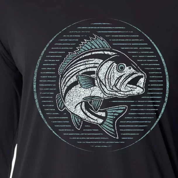 Fishing Outdoor Nature Wildlife Fisherman Graphics Cooling Performance Long Sleeve Crew