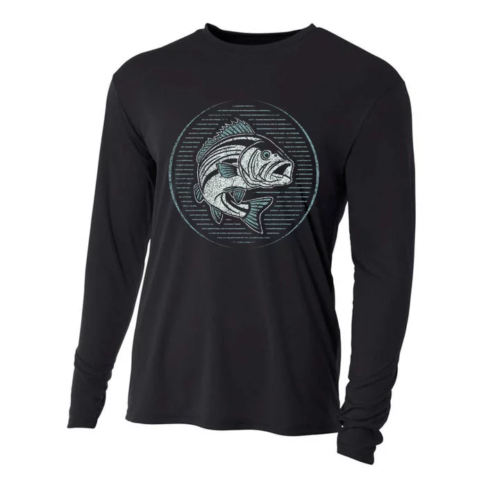 Fishing Outdoor Nature Wildlife Fisherman Graphics Cooling Performance Long Sleeve Crew