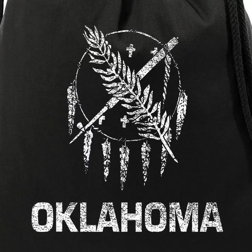 Flag Of Oklahoma The Sooner State Tulsa Norman Edmond Drawstring Bag