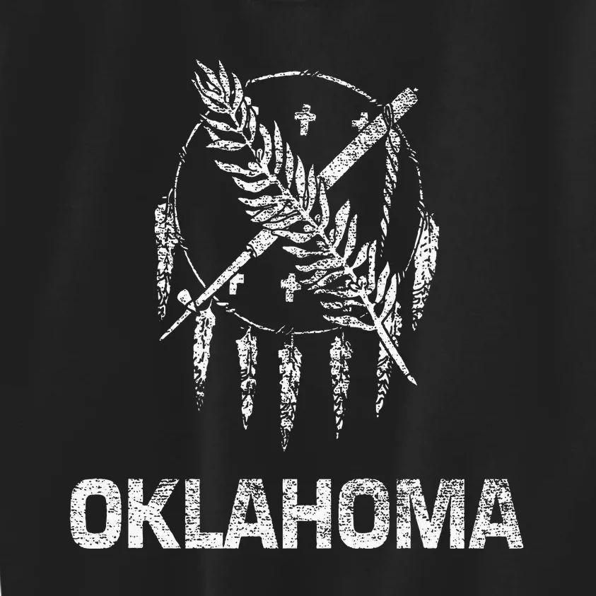 Flag Of Oklahoma The Sooner State Tulsa Norman Edmond Kids Sweatshirt