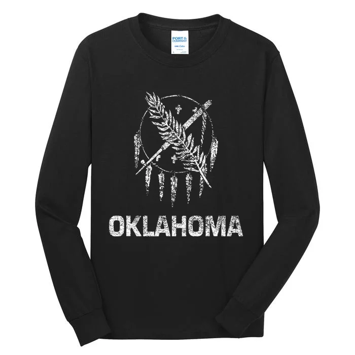 Flag Of Oklahoma The Sooner State Tulsa Norman Edmond Tall Long Sleeve T-Shirt