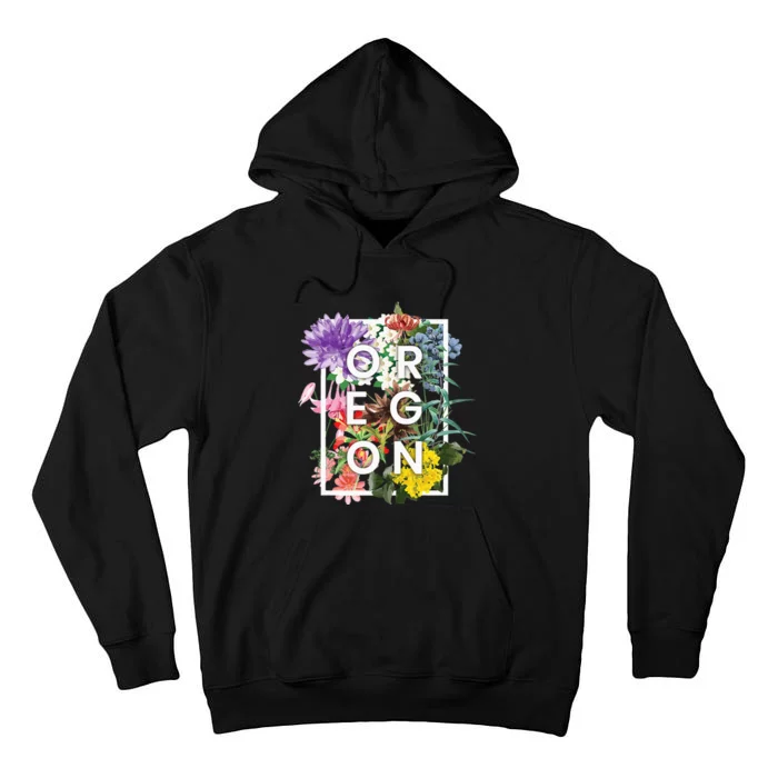 Flowers Of Oregon Word Art Oregonian Pride Tall Hoodie